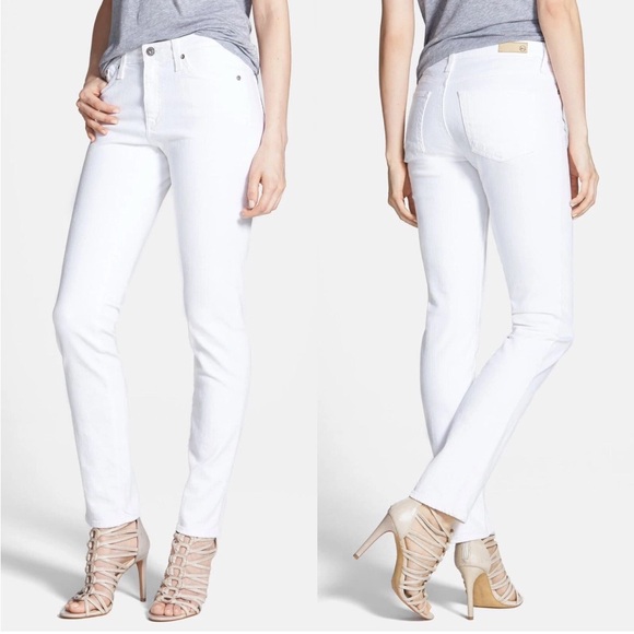 AG Adriano Goldschmied The Prima Mid-Rise cigarette white jeans size 29R - Picture 1 of 7